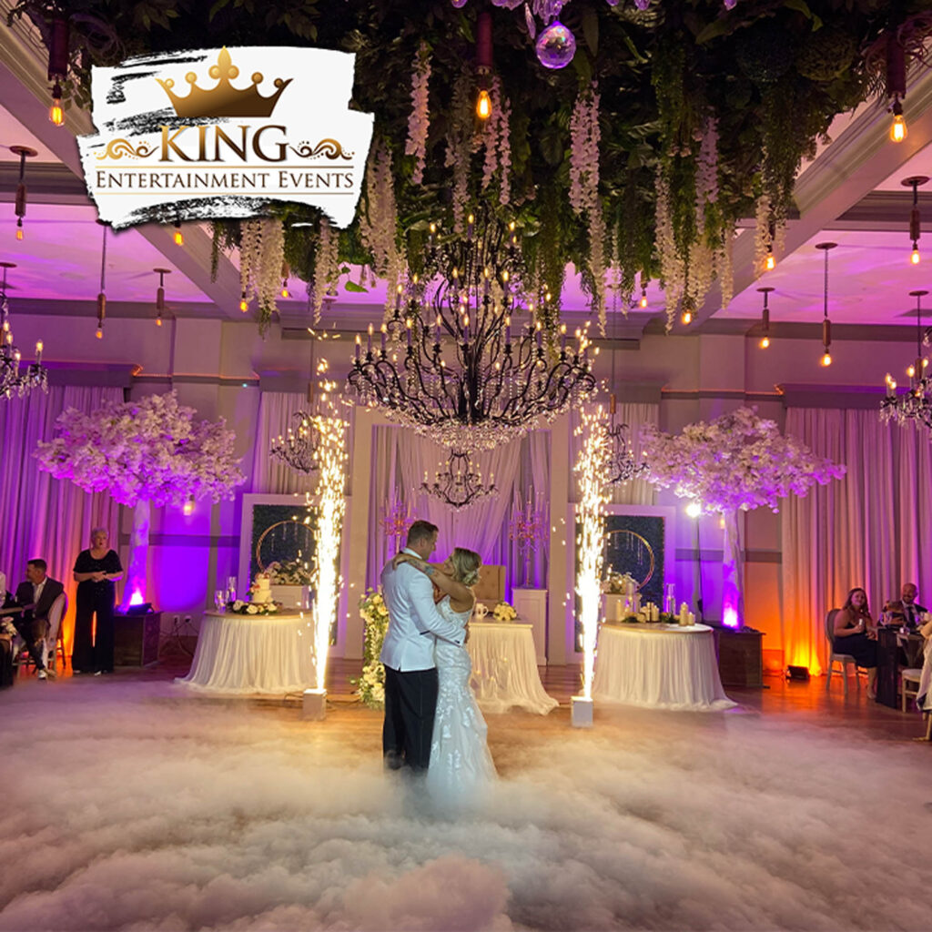 King Entertainment Events Crystal Ballroom Lake Mary DJ Sarah Masters First Dance Cloud Dance Cold Sparks scaled
