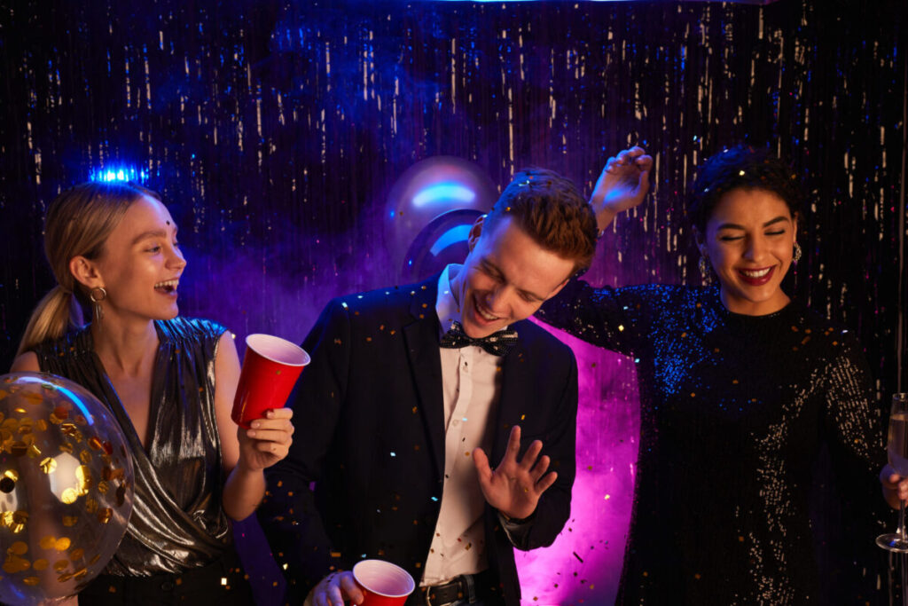 Young People Dancing at Prom Night